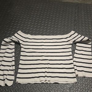 Forever 21 Off-Shoulder Black and White Sweater